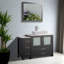 Ensemble de meuble-lavabo sur pied 36 po avec plateau en marbre et miroir assortis Ravenna-27042725-116868047