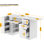 Table à ongles 47 po pour table de manucure blanche avec plateau pliable et plateau à outils
