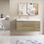 Meuble-lavabo mural peu encombrant avec lavabo élégant et rangement abondant-878895997