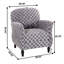 Fauteuil d'appoint en velours côtelé à carreaux avec pattes en bois massif-131237118-131237117