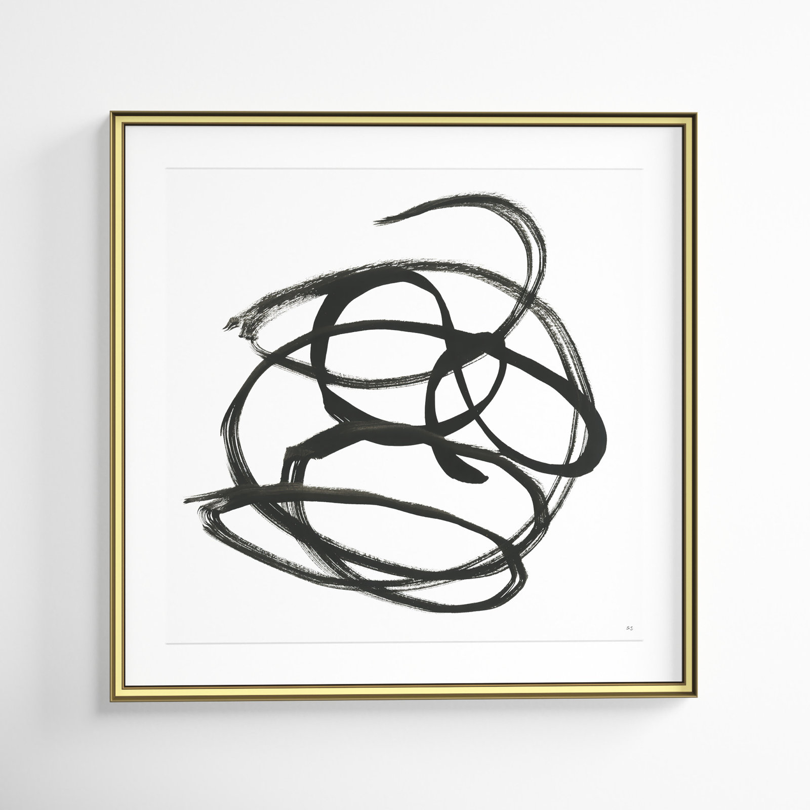 Along The Path I by Susan Jill, Gold, 24.75" H x 24.75" W x 0.88" D