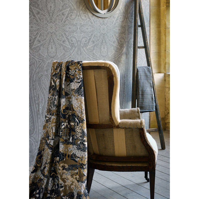 Avalonis Fabric, Vine Black Gold