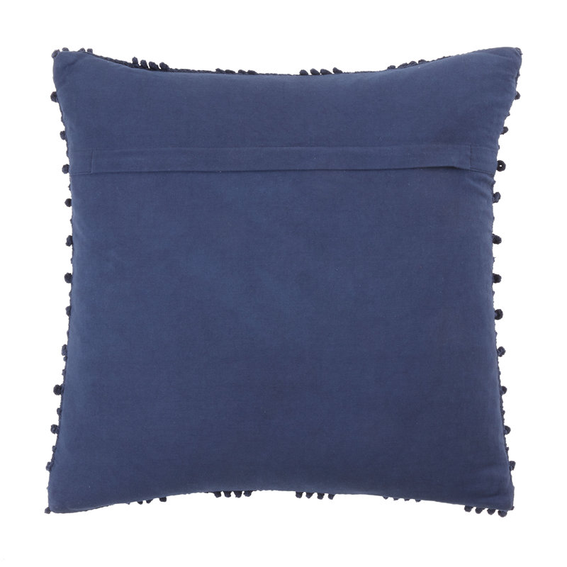 Cotton Throw Pillow, Navy Blue