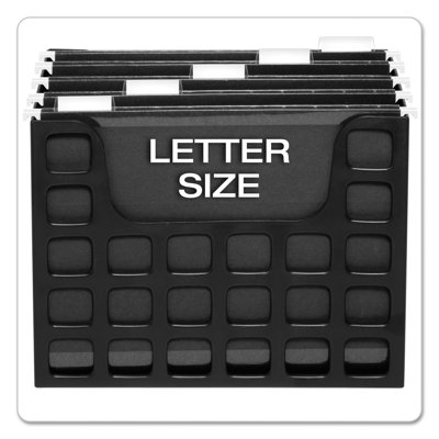 Oxford® DecoFlex® Desktop File With Hanging Folder PVC / Vinyl Hanging Files Open