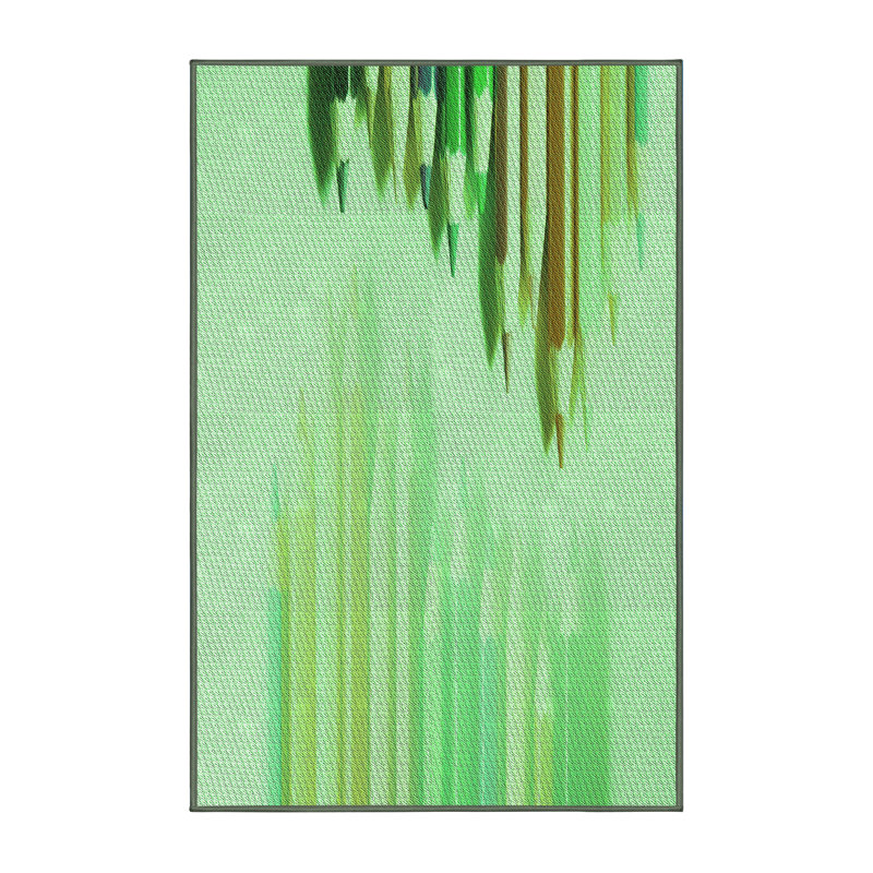 Washable Abstract Indoor Rug, Rectangle 8' x 10'