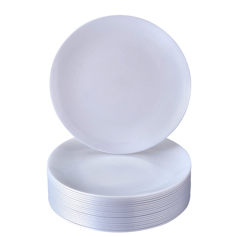 Assiette à dessert jetable en plastique épais, Perle