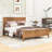 Wooden Platform Bed with Tapered Legs and Headboard-719084261-719084264