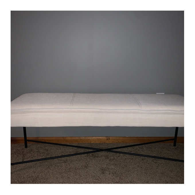 Landers 50" Upholstered Bench - Light Beige