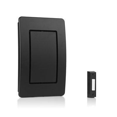 Heath Zenith Black Plastic Wired Mechanical Lighted Doorbell Chime Kit