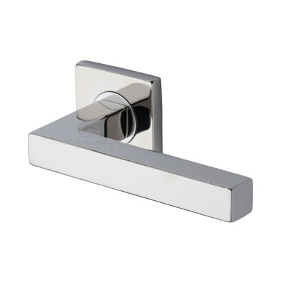 Heritage Brass Square Lever On Square Rose