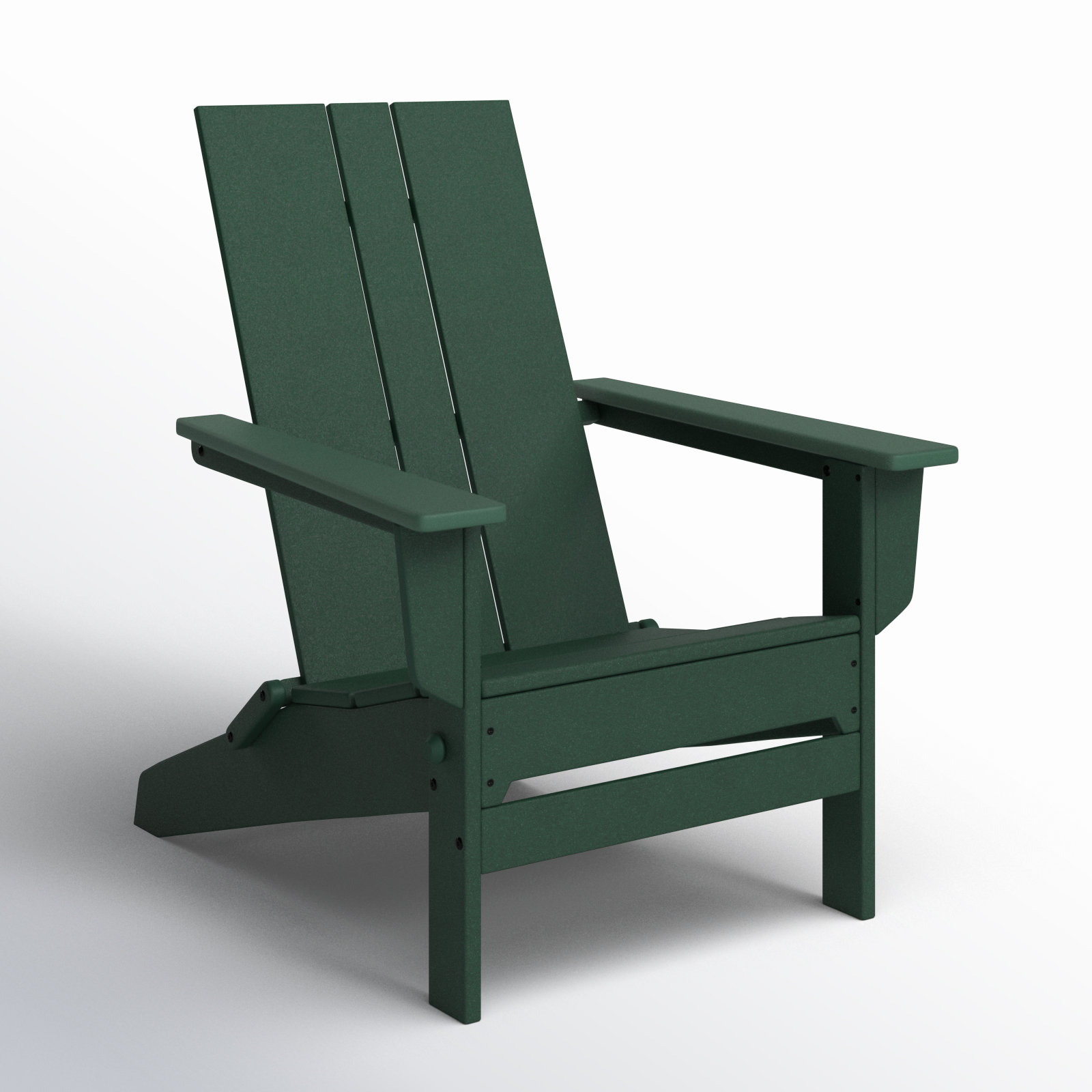 POLYWOOD x AllModern Folding Plastic Adirondack Chair, Dark Green
