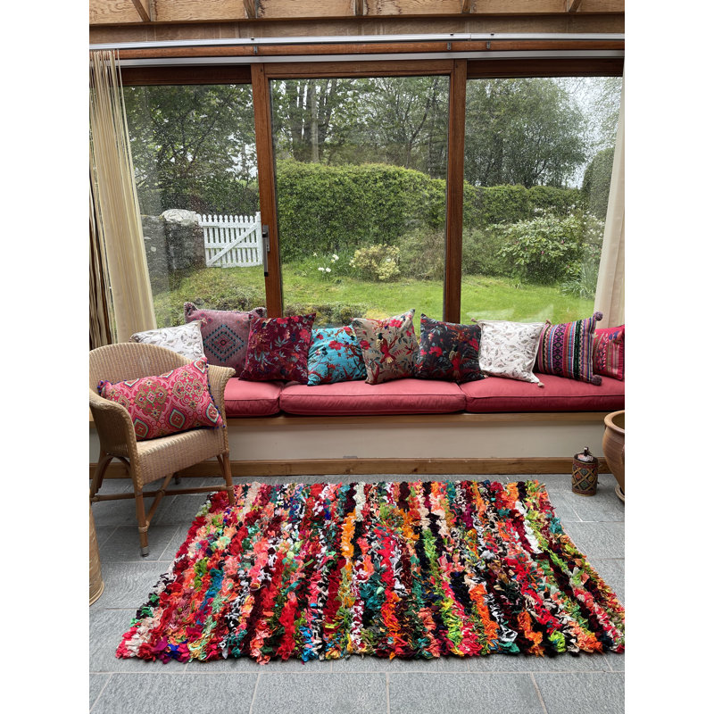 Gyan Hand Woven Shag Area Rug, Square 100cm
