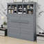 Lit escamotable mural Murphy avec tablettes et USB