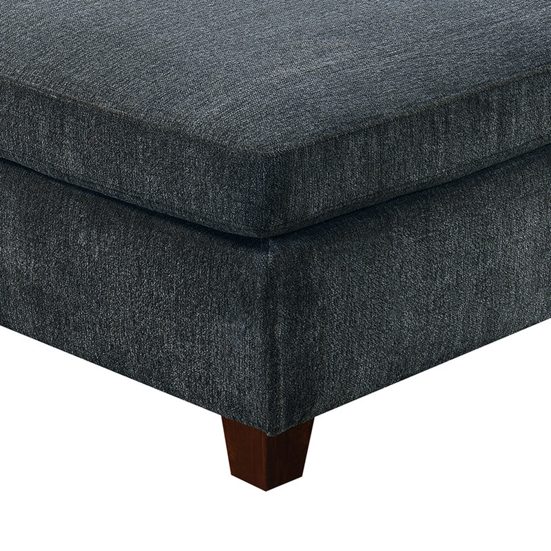 Modulaire - 3 pièces, gris: assise en tissu de chenille de qualité supérieure avec structure en bois 3 pièces en gris: élégant et chaises, fabrication en bois