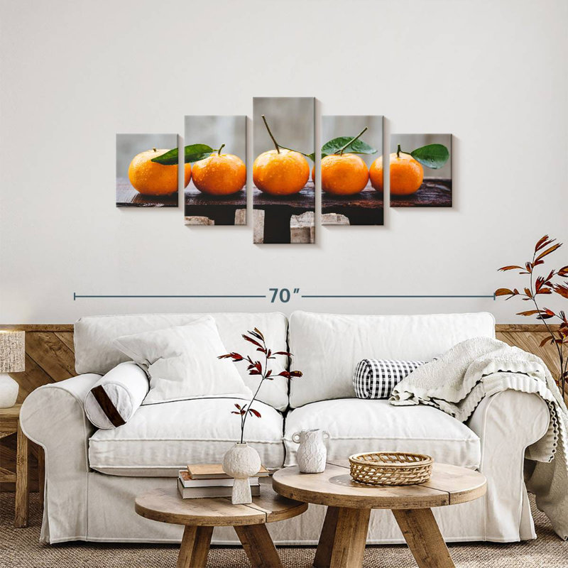 Mandarin Orange Fruits, 24" H x 55" W