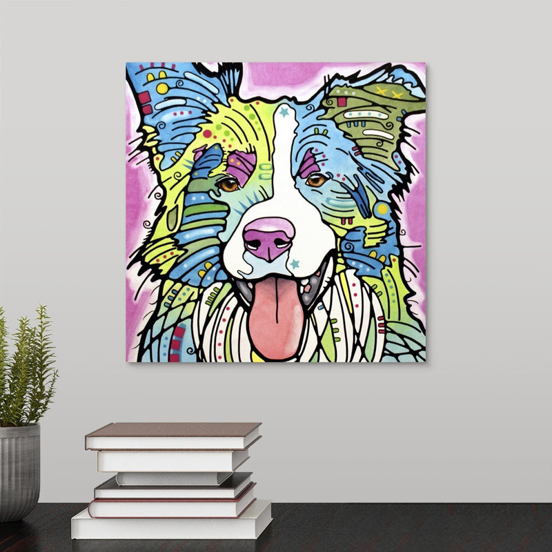 " Collie " by Dean Russo, Wrapped Canvas, 35" H x 35" W x 1.5" D