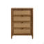 Commode 4 tiroirs en bois et rotin
