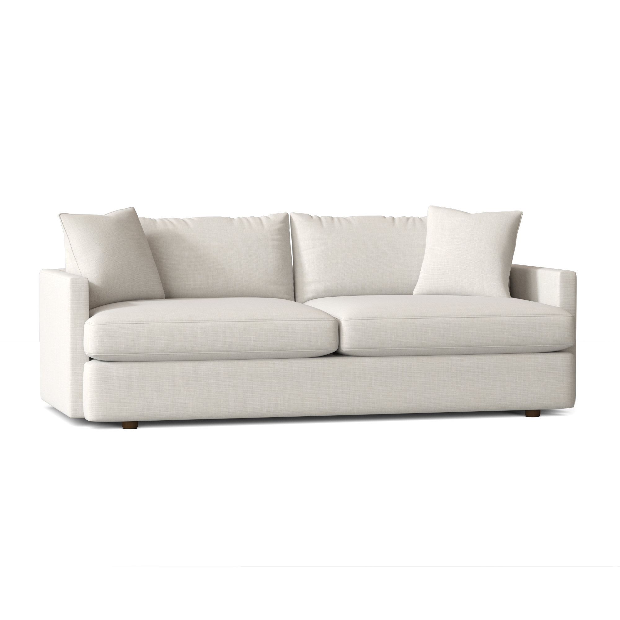 Fletcher 93" Recessed Arm Sofa, Conversation Pearl Performance Basketweave