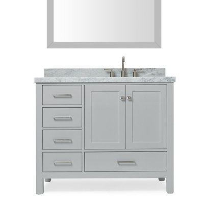 Ensemble de meuble-lavabo simple 43 po avec miroir Amariani