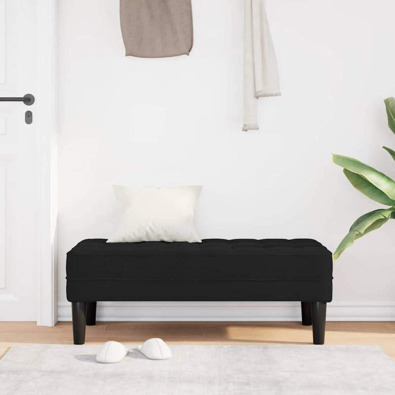 Velvet Bench, Black
