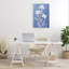«Cerulean Blue Blooms», art de la giclée noire encadrée par Petals Prints Design-385879407-385879392
