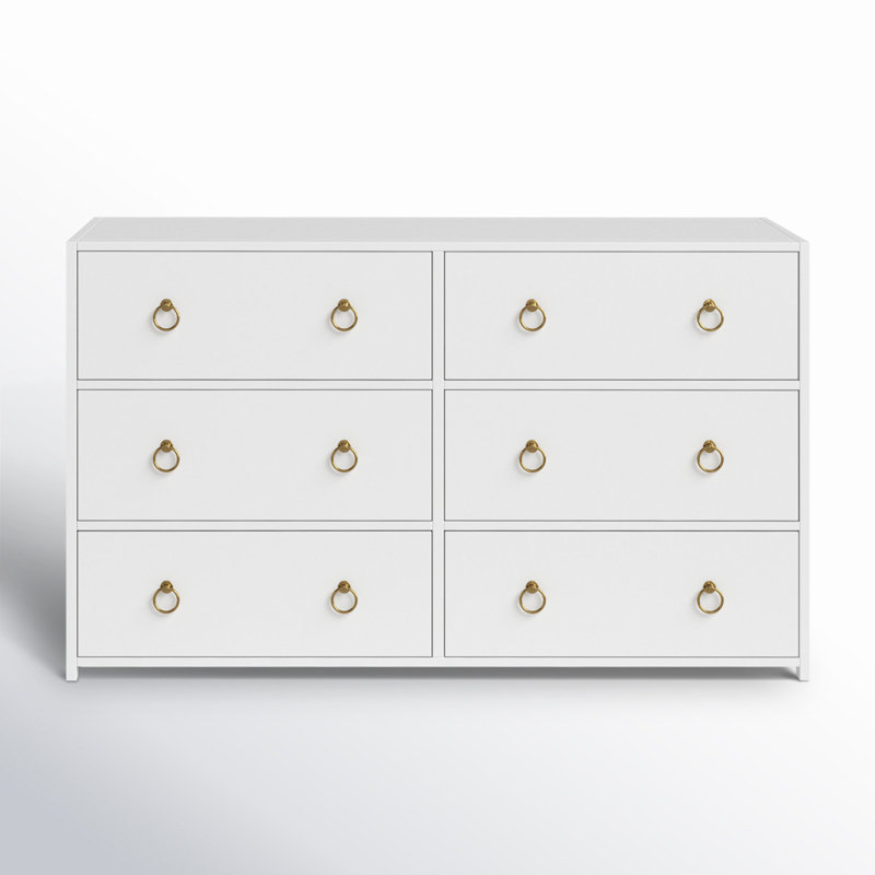 Lark 6 Drawer Dresser, White
