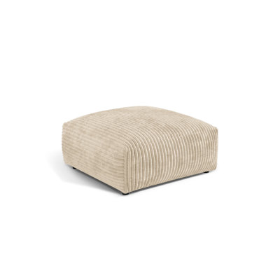 Carlens 106cm Wide Solid Colour Pouffe Ottoman