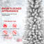 Arbre de Noël enneigé 7 pi - Arbre en PVC mince avec 469 pointes enneigées, conception compacte, effet neige réaliste, support en métal robuste, installation facile