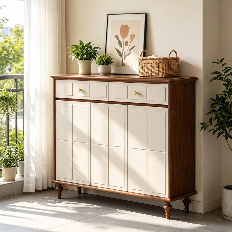 Armoire à chaussures de luxe American Home, Crème/brun