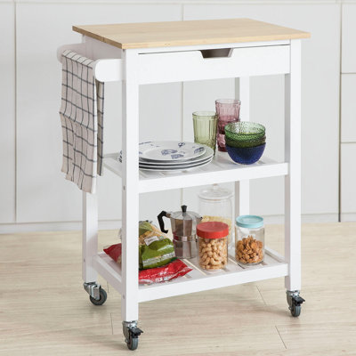 Liya Wood Bar Cart