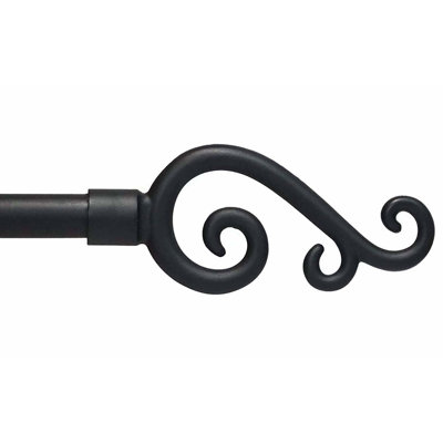 Halliday Adjustable 0.63'' Single Curtain Rod