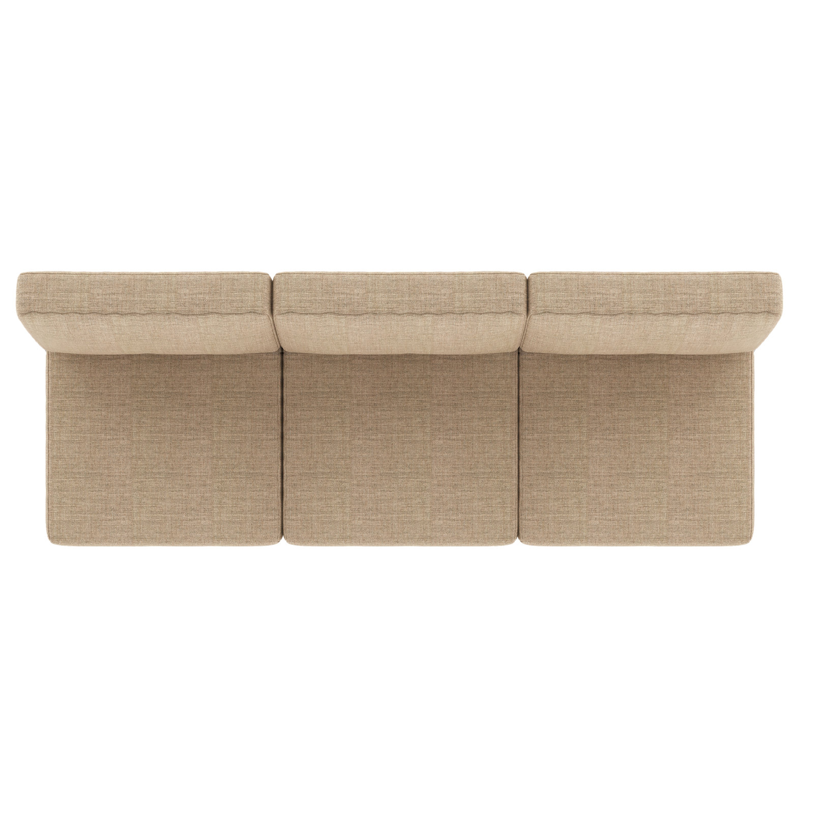 24" Sunbrella® Sofa Seat and Back Cushion, Cast Ash Sunbrella® Plainweave