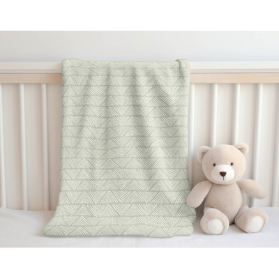 Chev Wave Stripe Velveteen Fleece Blanket