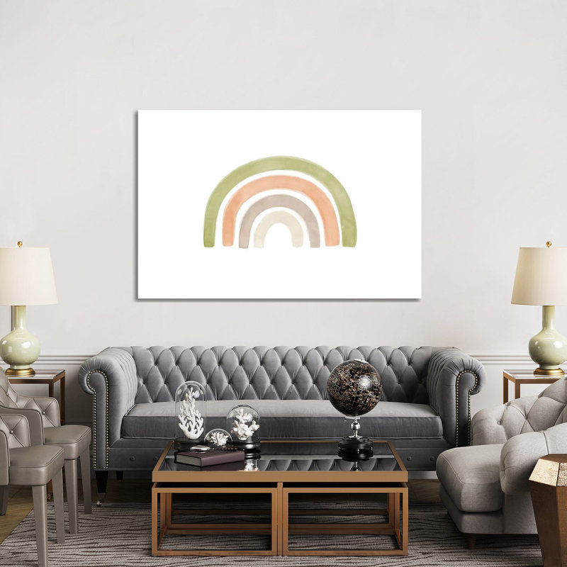 Watercolor Rainbow I 1 Piece Wrapped Canvas Wall Art, 152.5 cm H x 101.5 cm W