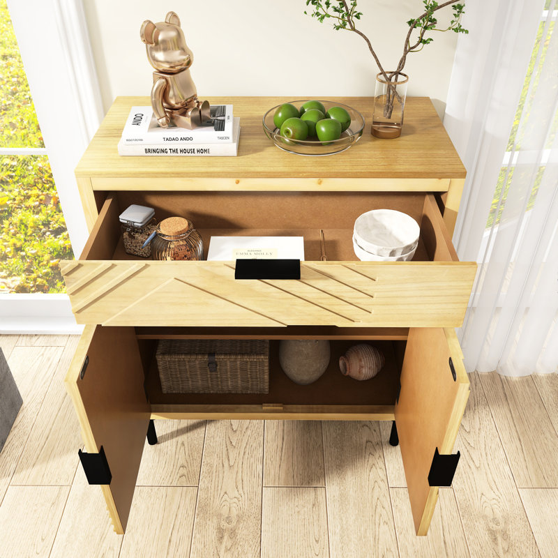 32" W Modern Accent Cabinet With Drawer And Shelf