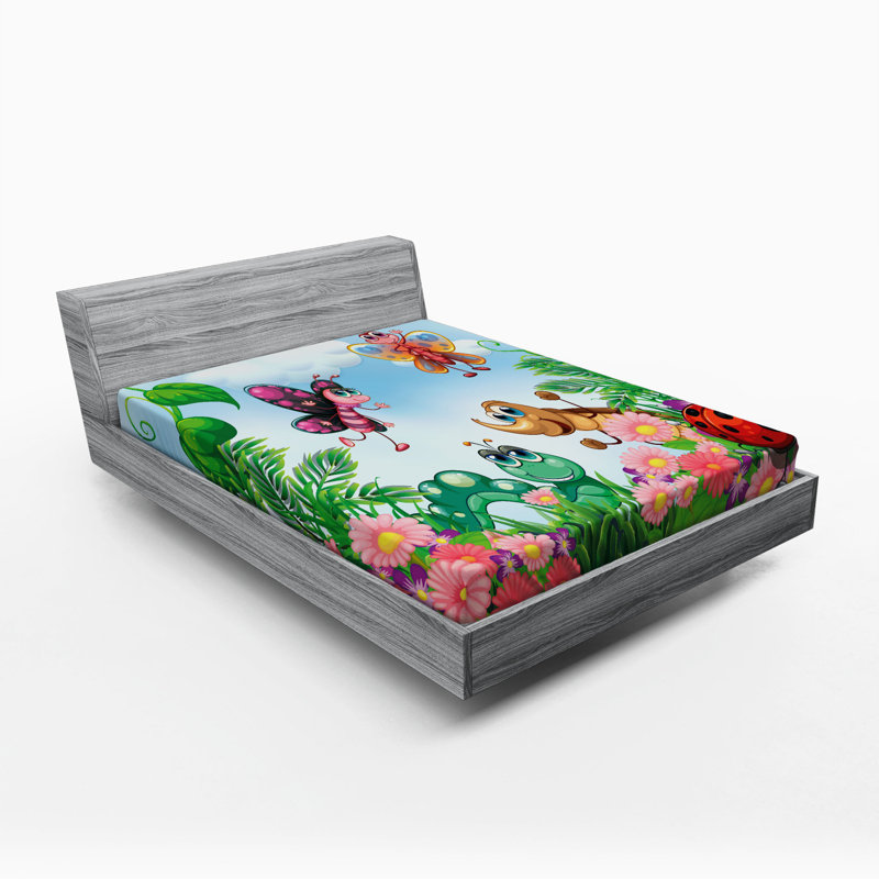 Garden Microfiber Fitted Sheet, Full/Double Fitted Sheet