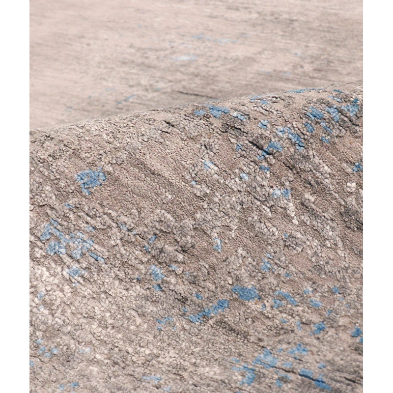 Canvello Modern Blue And Grey Area Rugs - 8'11" X 12'
