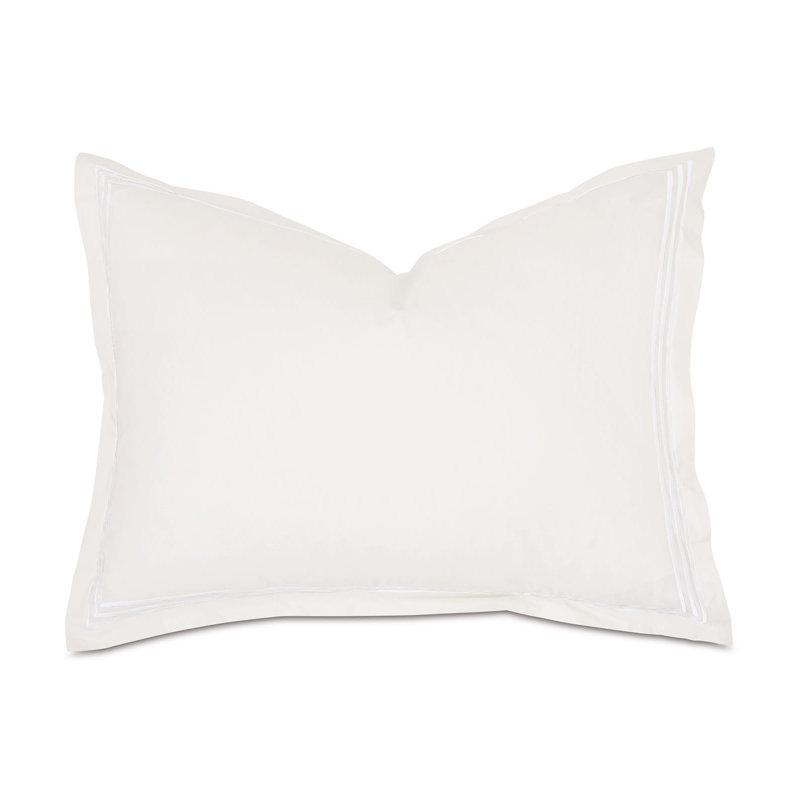 Tessa Cotton Sham Set, Ivory/White, Standard, Multi-stripe