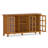 Acadian 62"W Solid Wood Transitional Storage Cabinet with Glass Doors and Adjustable Shelves-130850843