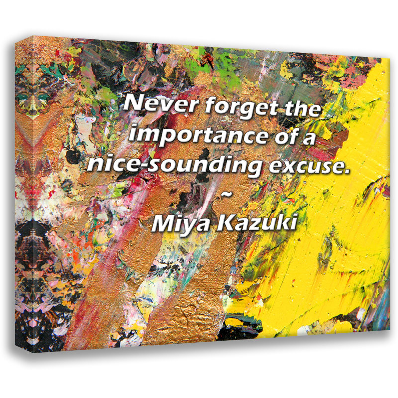 Toile tendue Ivy Bronx par Miya Kazuki: «N'oubliez jamais l'importance d'une belle, H 17 po x l 24 po