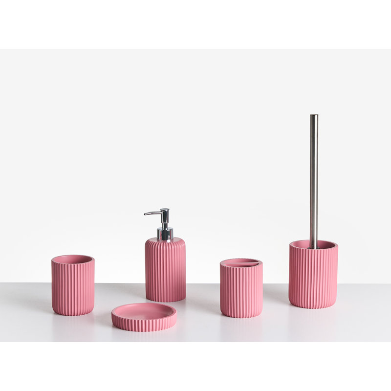 Bathroom Accessory Set, Pink