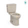 Drake® 1.28 GPF Water Efficient Round Two-Piece Toilet with Tornado Flush (Seat Not Included)