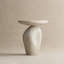 Table d'appoint d'extérieur moderne en faux travertin