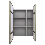 Recessed Frameless Dual Door Medicine Cabinet with Adjustable Shelves