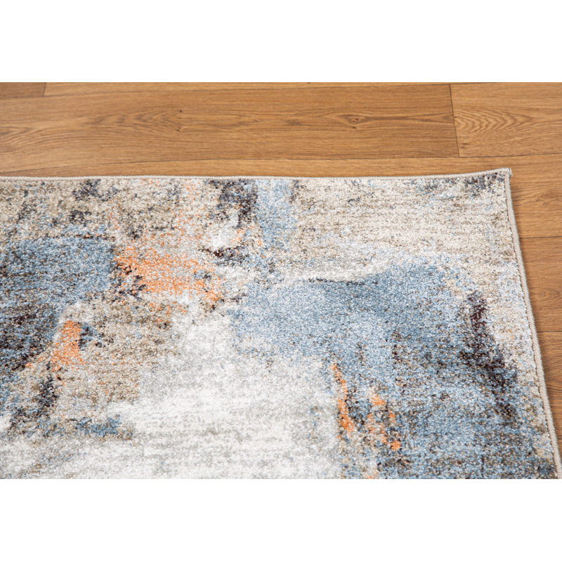 Tapis abstrait multicolore Keefer Collection, Rectangle 9 pi 6 po x 13 pi 1 po