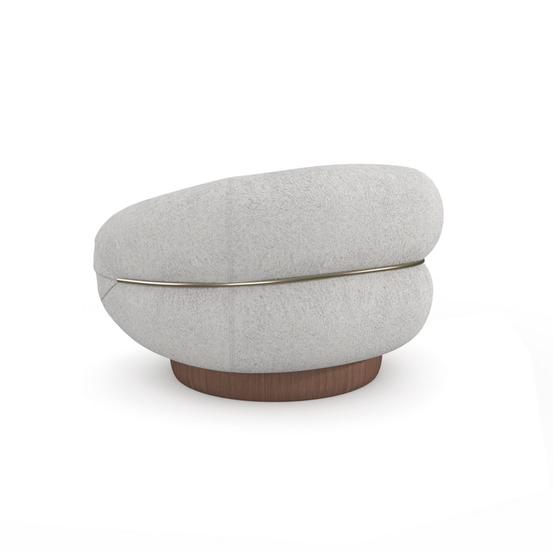 Smoosh Swivel Chair, White Polyester