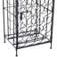 Armoire à vin verrouillable 35 bouteilles en fer noir. Gracieux. L 17,7 po x P 14 po x P 38,5 po. Capacité de 65 lb. Convient au fer à repasser avec serrure de la salle à manger 35 - Noir. Conception élégante de la cage. Cuisine et salle à manger. Capacité
