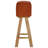 Funes Upholstered Counter Stool with Solid Wood Frame