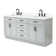 Tidworth 72'' Solid Wood Double Bathroom Vanity with 1.5'' White Quartz Top, Rectangular Sinks