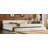 Upholstered Platform Bed with USB and 2 Drawers, Beige